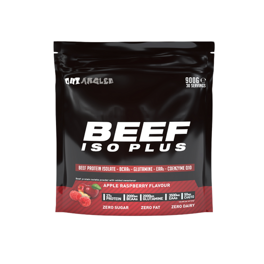 beef protein isolate protein powder apple raspberry flavoured, fat free, sugar free, high protein