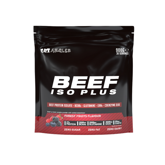 beef protein isolate protein powder forest fruits flavoured, fat free, sugar free, high protein