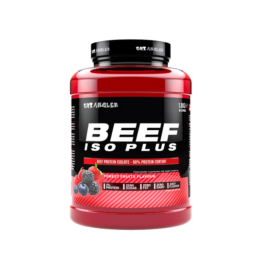 Beef protein isolate protein powder forest fruits fat free sugar free high-protein