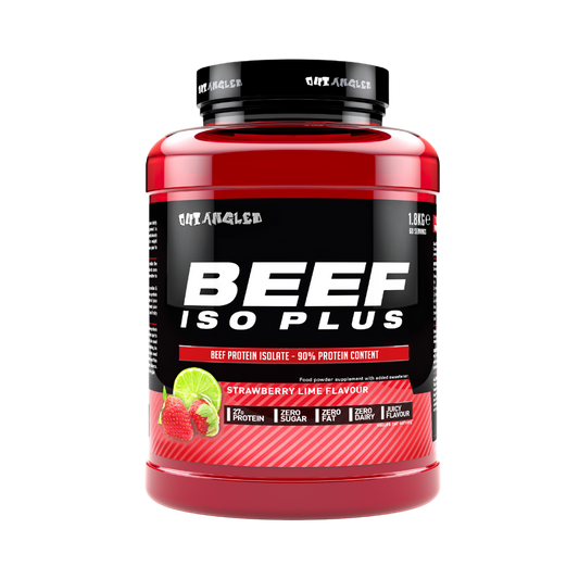 Beef protein isolate protein powder strawberry lime fat free sugar free