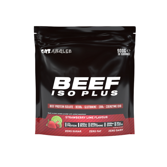 beef protein isolate protein powder strawberry lime flavoured, fat free, sugar free, high protein