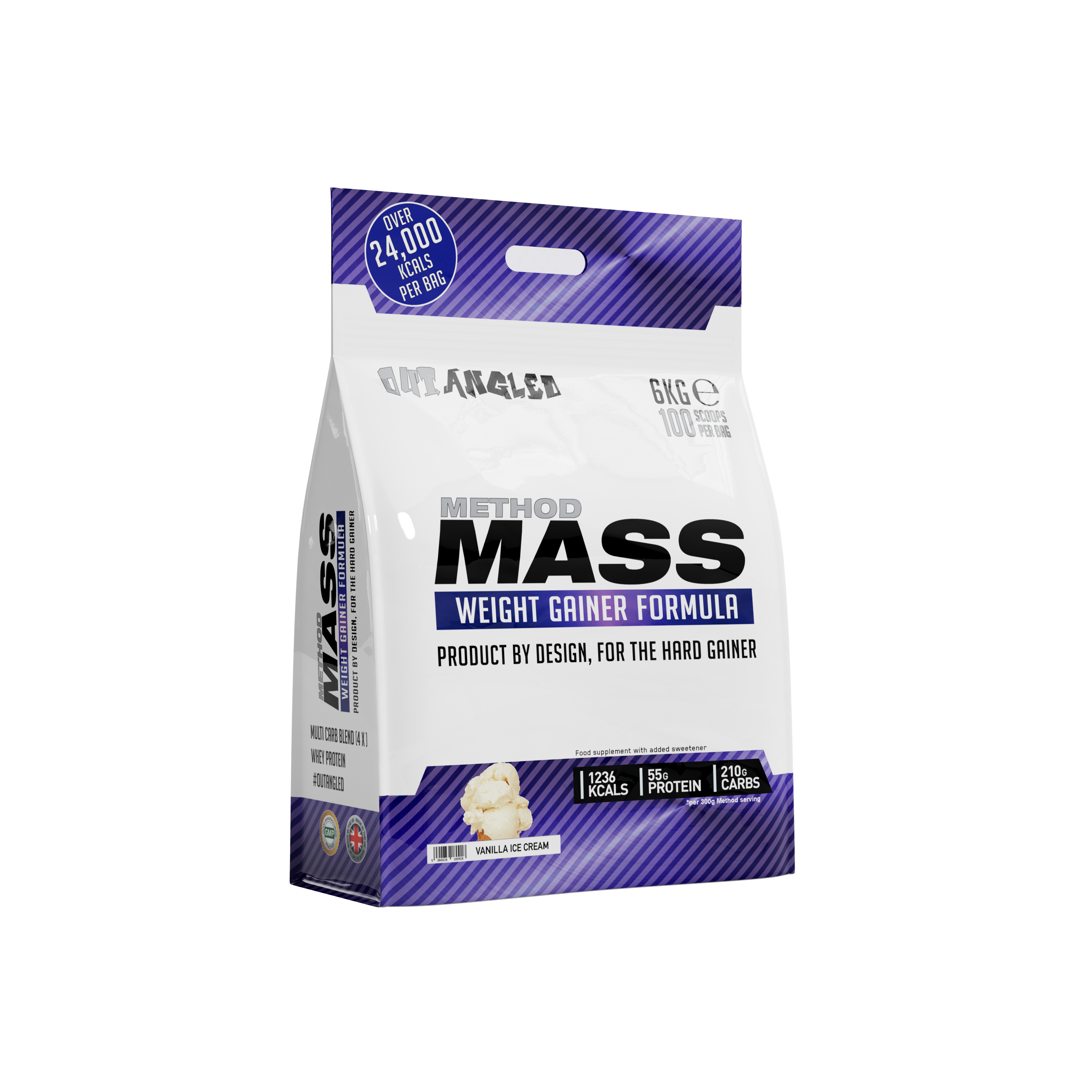 method mass gainer vanilla protein powder high calories, high carbohydrates, muscle growth weight gainer